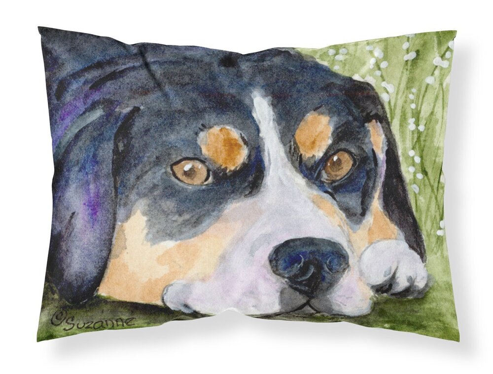 6757 SS8596PILLOWCASE Entlebucher Mountain Dog Fabric Standard Pillowcase